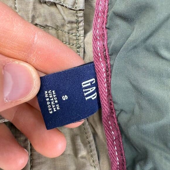 Vintage Gap Shorts Mens Small Green Military Cargo Surplus Faded Drawstrings y2k - Picture 8 of 11